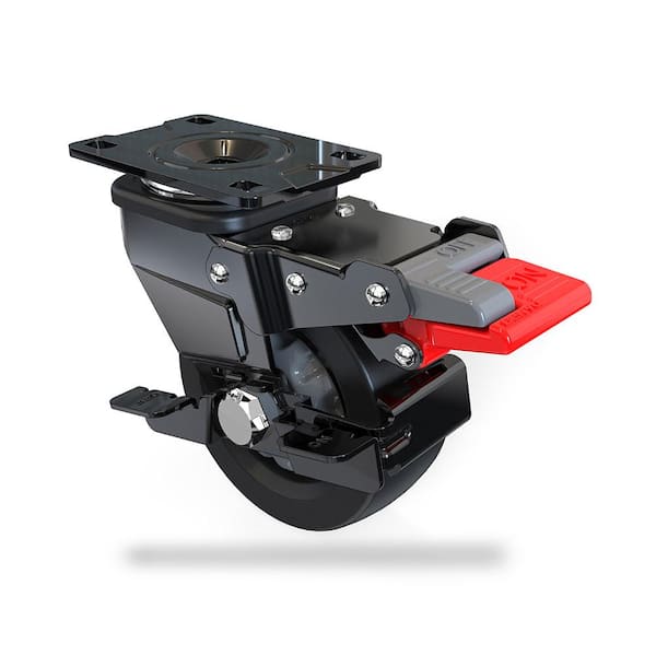 Everbilt 3 in. Black Multi-Purpose 3-in-1 Caster with 220 lbs. Load Rating