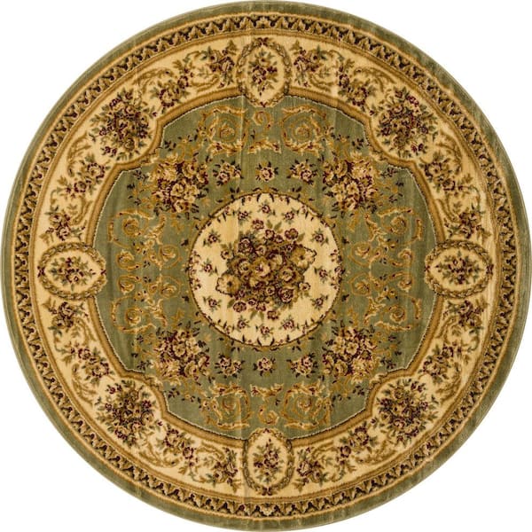 Versailles Phillipe Green 6' 0 x 6' 0 Round Rug