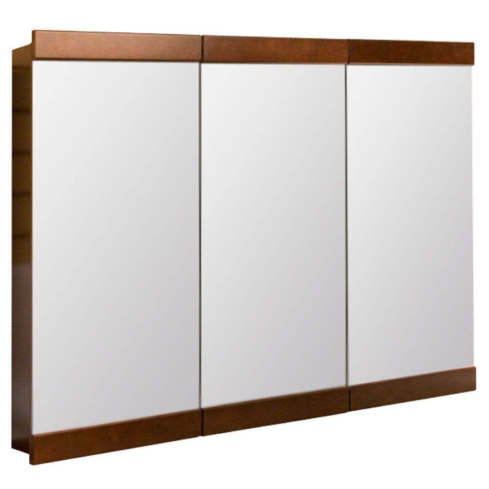 Glacier Bay 36 in. x 29 in. Framed Triview SurfaceMount Bathroom