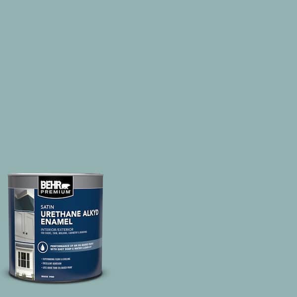 1 qt. #500F-5 Gulf Winds Satin Enamel Urethane Alkyd Interior/Exterior Paint