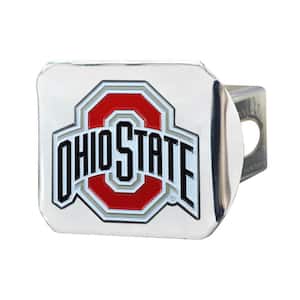 NCAA Ohio State University Color Emblem on Chrome Hitch Cover