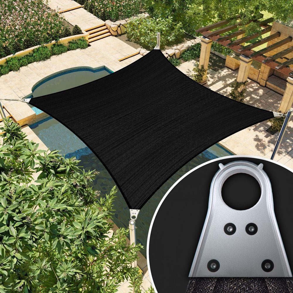 Super Ring 16 ft. x 24 ft. Sun Shade Sail with Cable-Black price history on PriceWatchPro