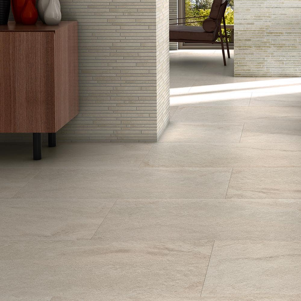 Large Format Beige Matte Porcelain Floor and Wall Tile