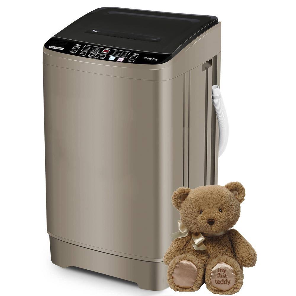Krib Bling 1.39 cu.ft. Top Load Washer in Gold with 17.8 lbs Large Capacity, 8 Water Level and Max Spin Speed 1000 RPM