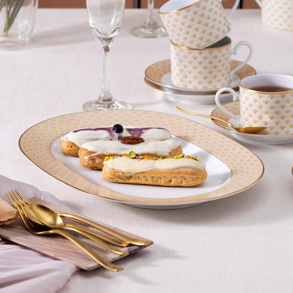 Noritake Brilliance 16 in. (White) Bone China Oval Platter 4824