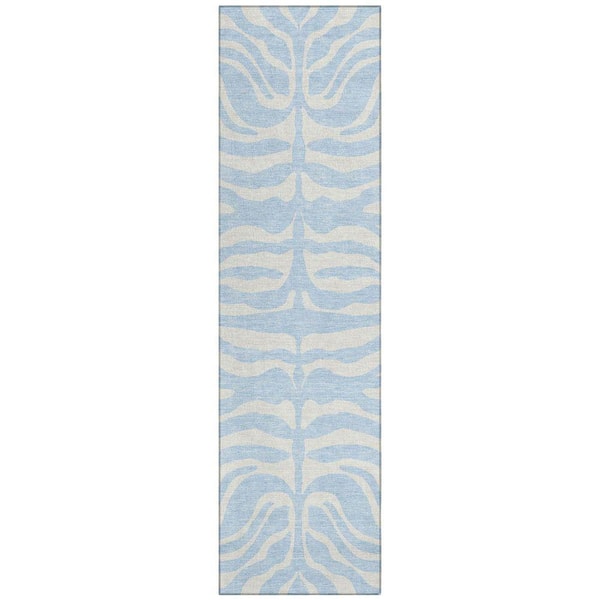 Chantille Machine Washable Indoor/Outdoor Abstract ACN1042 Sky 2 ft. 3 in. x 7 ft. 6 in. Area Rug