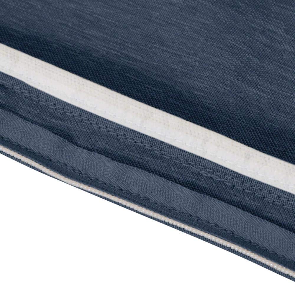 Heather Indigo Blue Round Outdoor Foam Chair Cushion