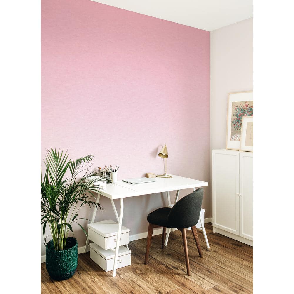 Pink Aura Ombre Peel and Stick Wall Mural