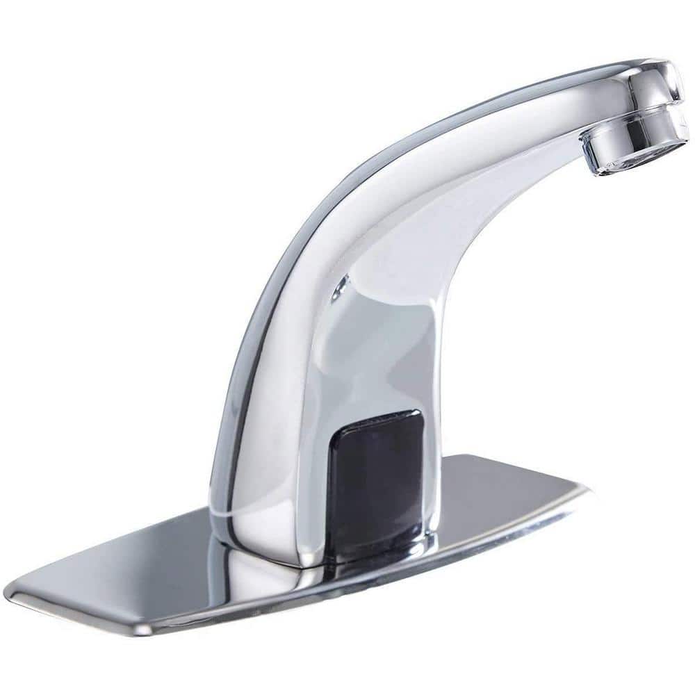 Touchless Automatic Motion Sensor Single Hole Bathroom Faucet with Temperat