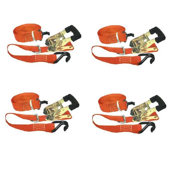 Keeper 14 ft. x 1.5 in. x 1,000 lbs. Ratchet Tie-Down (4-Pack)