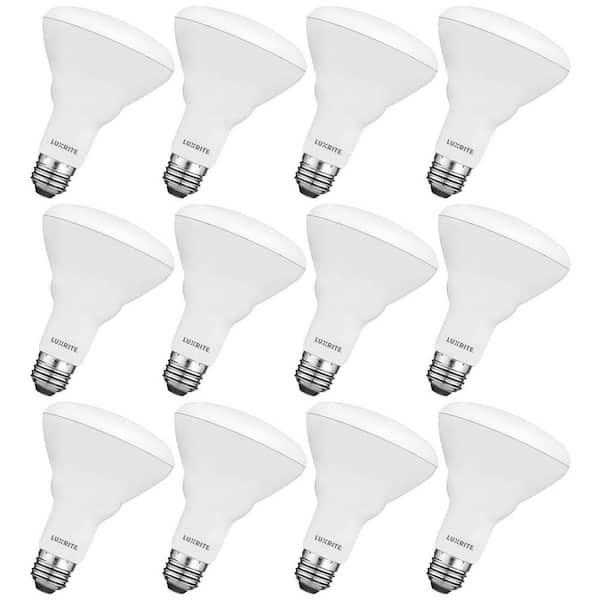 65-Watt Equivalent BR30 Dimmable LED Light Bulbs 8.5W 2700K Warm White, 650 Lumens, Damp Rated, E26 Base (12-Pack)