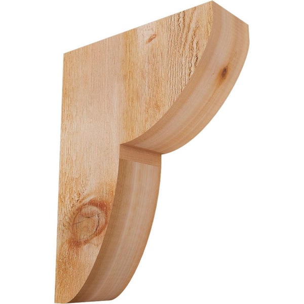 Ekena Millwork 4 in. x 12 in. x 16 in. Western Red Cedar Crestline Rough Sawn Corbel