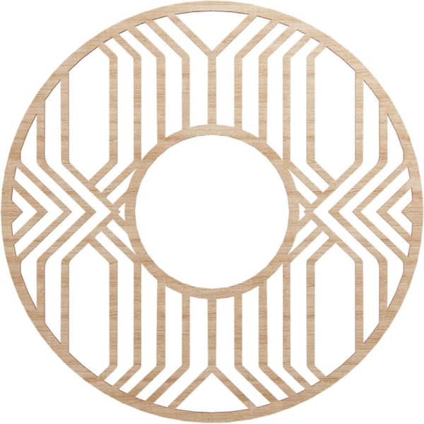 Ekena Millwork 28 in. x 10.25 in. x 0.25 in. Wood Medallion Moulding