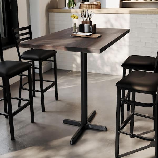Carnegy Avenue Bennett 42 in. H Dark Brown Top/Black Base