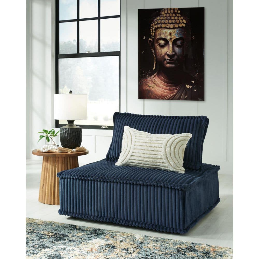 Navy Blue Polyester Modular Accent Chair