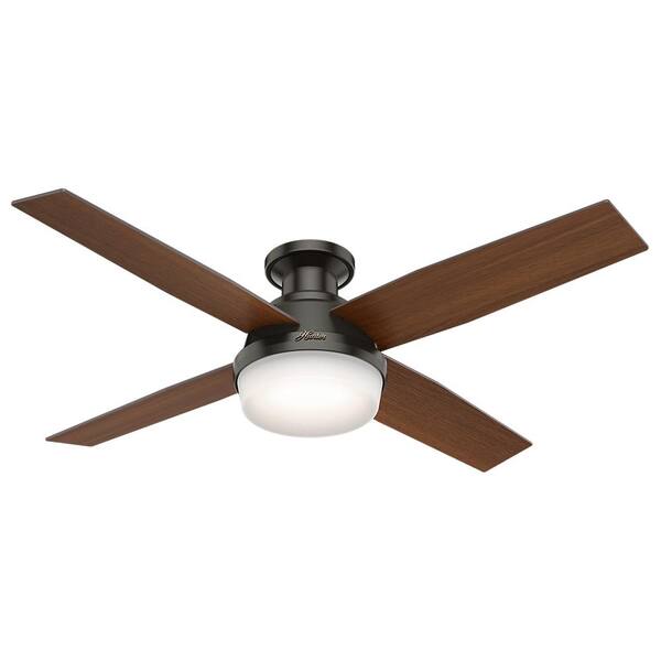 Hunter Dempsey 52 In Low Profile Led, What Does A Low Profile Ceiling Fan Mean