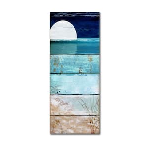 24 in. x 10 in. "Beach Moonrise I" by Color Bakery Printed Canvas Wall Art
