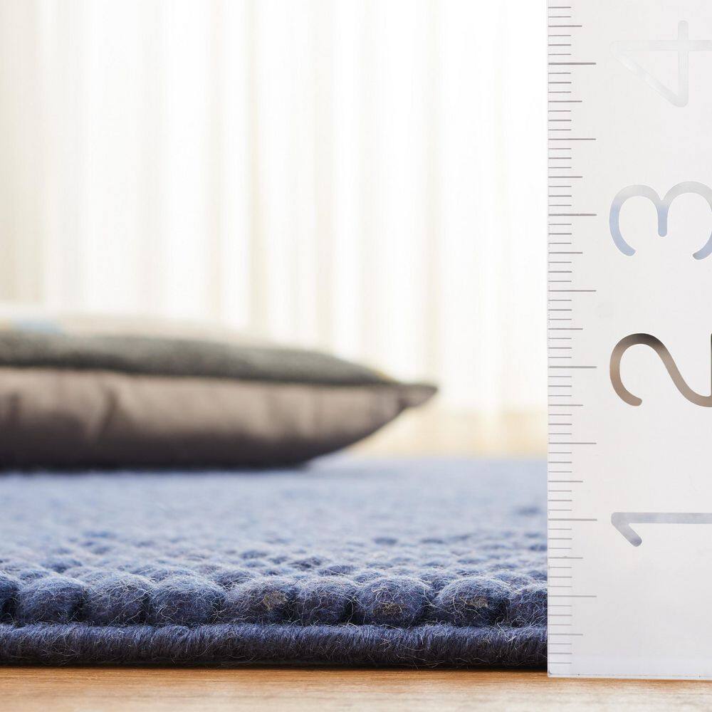 Natura 10 ft. x 14 ft. Navy/Blue Solid Area Rug - thumbnail 4