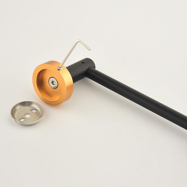 6-Piece Aluminum Bathroom Towel Rack Set with Mounting Hardware in Gold Matte Black