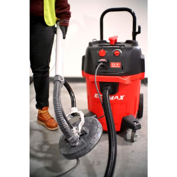 12 Gallon 6.5 HP OSHA-Compliant Wet/Dry Vacuum with Dual Self-Cleaning HEPA Filters, Airflow Alarm, and Accessories