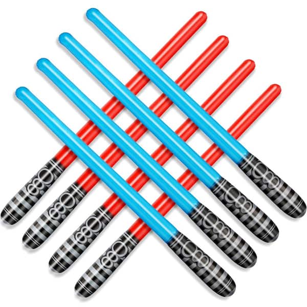 Novelty Place 30 in. Inflatable Light Saber Sword Toys Set for Kids Party Favors (8-Pack)