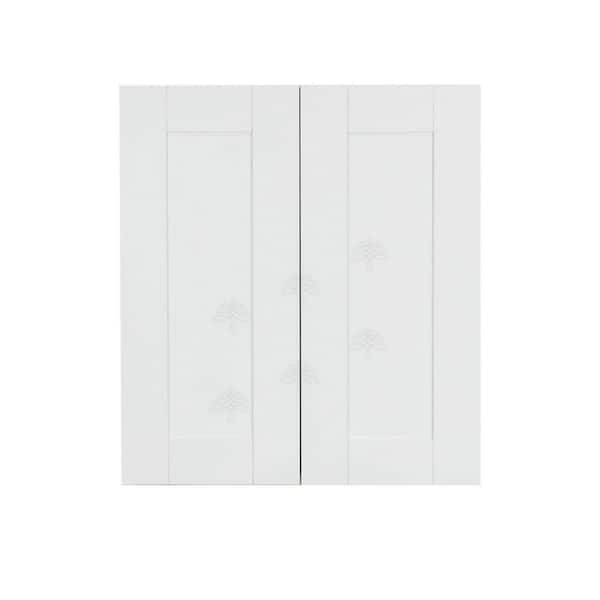 LIFEART CABINETRY Anchester Assembled 30x30x12 in. 2-Door Wall Cabinet with 2-Shelves in Classic White