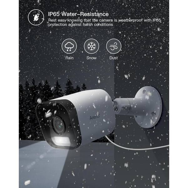 ARENTI 4MP Hardwired Wi-Fi Outdoor Security Camera with Spotlight/Siren Alarm, Color Night Vision, AI Human Detection, IP65