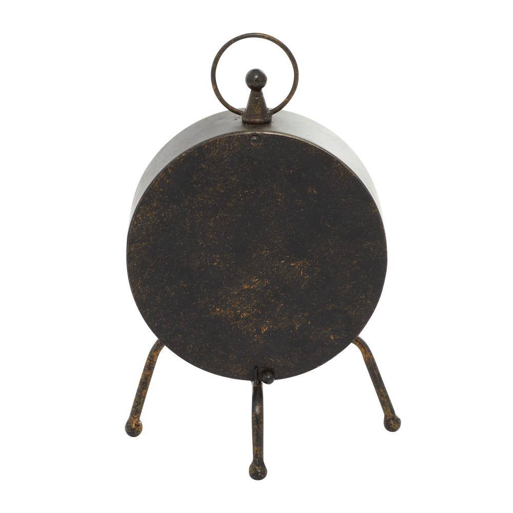 Brown Metal Standing Stopwatch Clock with White Face