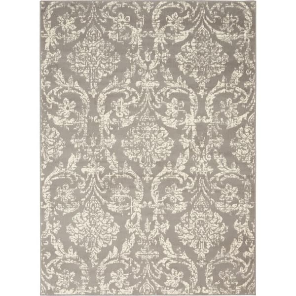 Jubilant Grey 6 ft. x 9 ft. Persian Vintage Area Rug