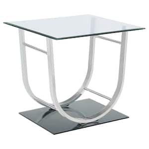 U-shaped End Table Chrome