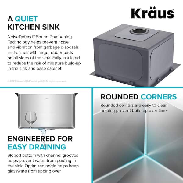 Standart PRO 18 in. Drop-In Single Bowl 16 Gauge Stainless Steel Kitchen Sink with Accessories