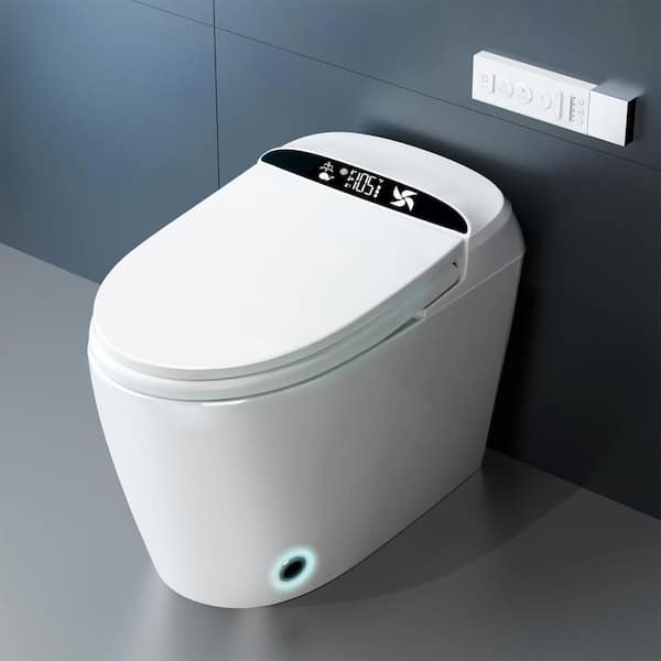 UNIKOO Tankless Elongated Smart Bidet Toilet 1.28 GPF in White