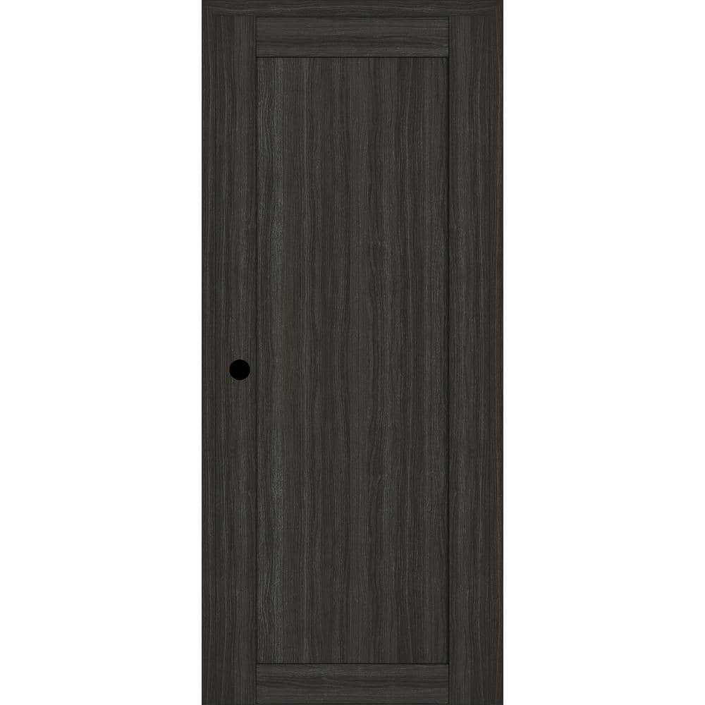 Belldinni 1-Panel Shaker 24 In. W. X 80 In. Right Hand Active Gray Oak ...