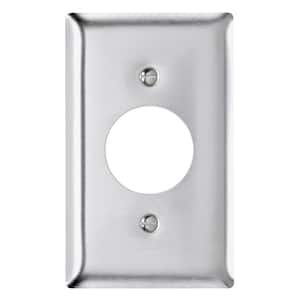 Pass & Seymour 302/304 S/S 1 Gang Single Outlet Wall Plate, Stainless Steel (1-Pack)