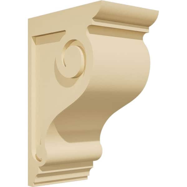 Ekena Millwork Standard Scroll 5 in. W x 12 in. H x 8 in. D Signature Urethane Polyurethane Corbel