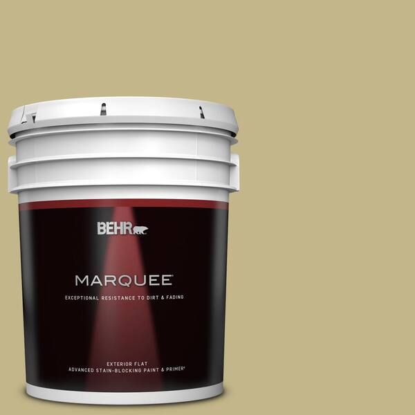BEHR MARQUEE 5 gal. #BIC-27 Modish Moss Flat Exterior Paint & Primer