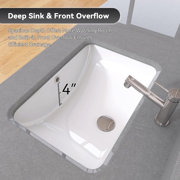 Getpro 72 in. W x 22 in. D Engineered Stone White Rectangular