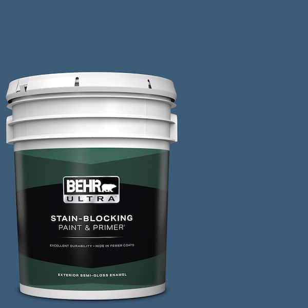 BEHR ULTRA 5 gal. #ICC-85 China Pattern Semi-Gloss Enamel Exterior Paint & Primer