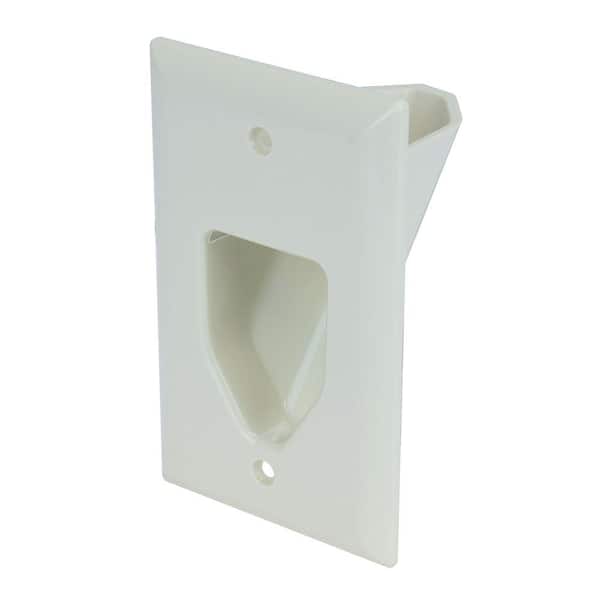 Commercial Electric White 1-Gang 1-Decorator/Rocker/1-Duplex Wall Plate (1-Pack)