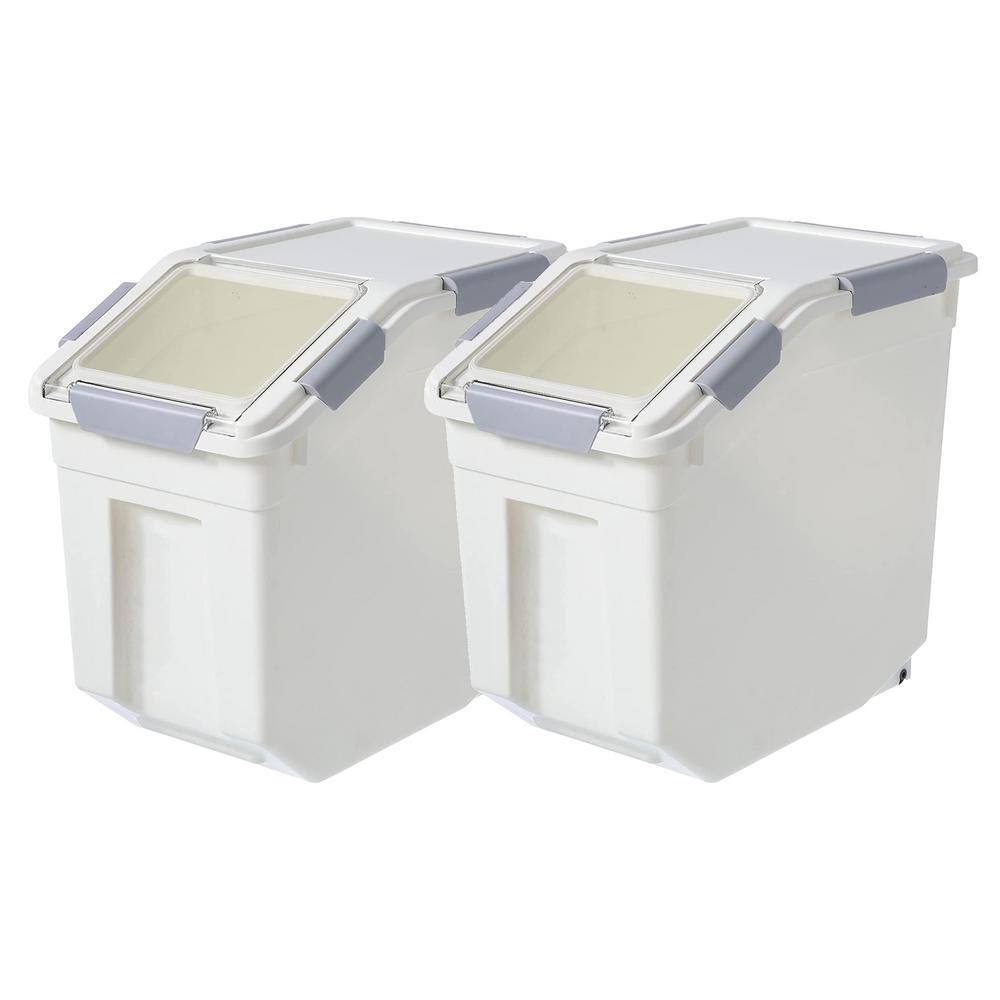 Easymanie 8 Quart Clear Storage Bin with Handle, 2 Packs