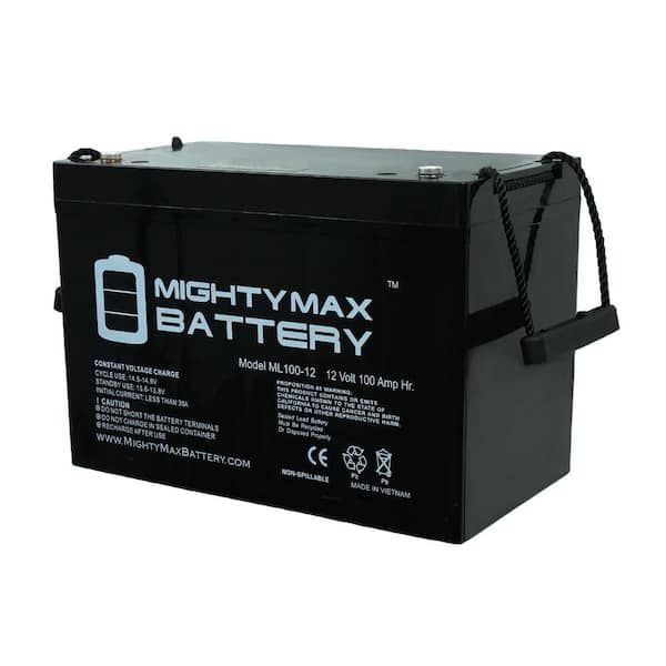 12-Volt 100Ah AGM Rechargeable Battery Deep Cycle Replacement for Household Use GEL100-12