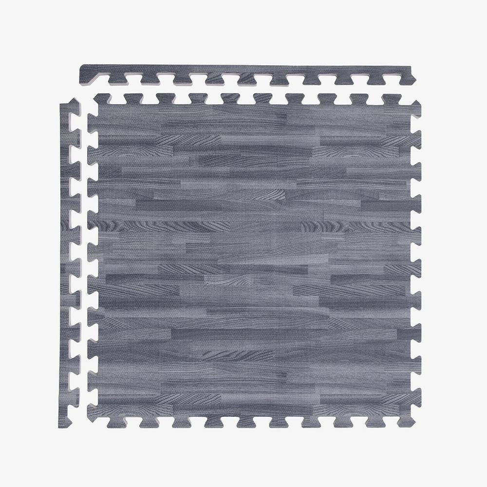 IncStores FlooringInc Grey 2 ft. x 2 ft. x 5/8 in. T Soft Wood Print