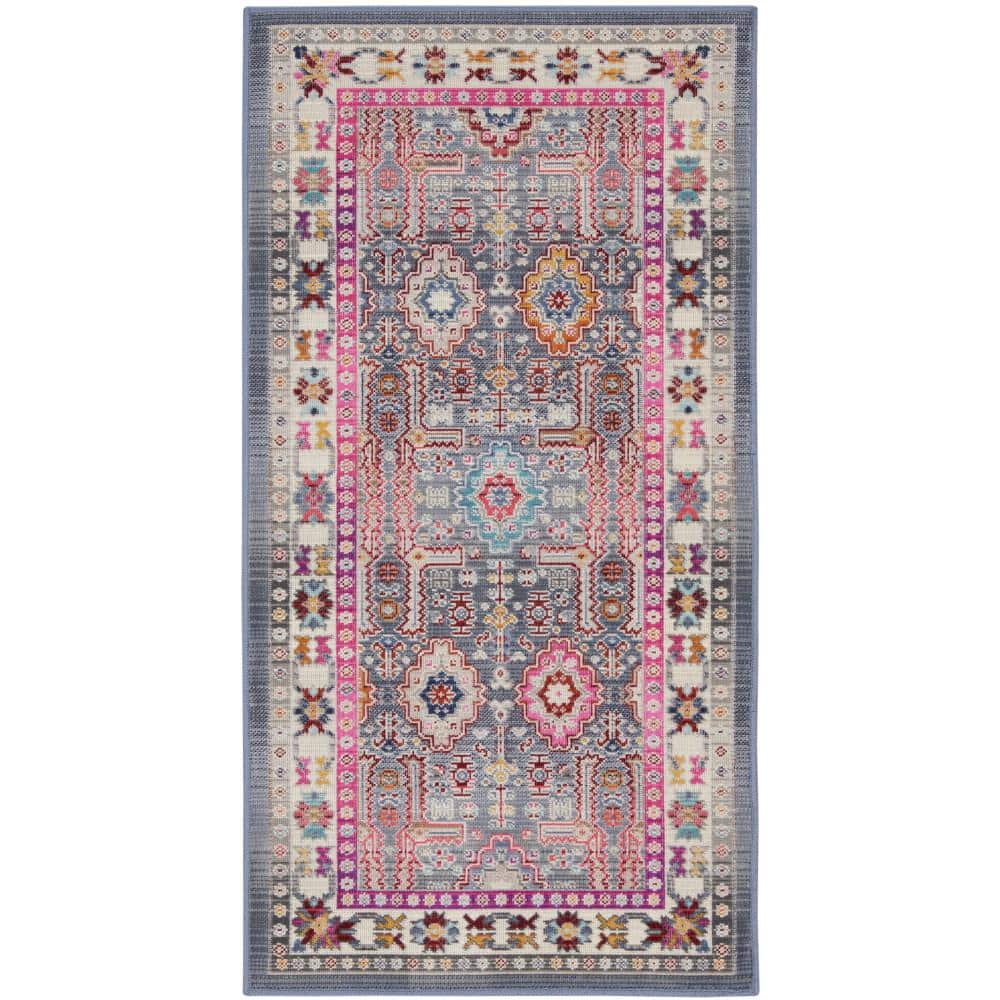 Vintage Kashan Grey/Multi 2 ft. x 4 ft. Bordered Transitional Area Rug price history on PriceWatchPro