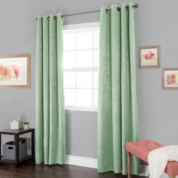 Lavish Home Light Sage Grommet Thermal Blackout Curtain - 54 in. W x 84 in. L