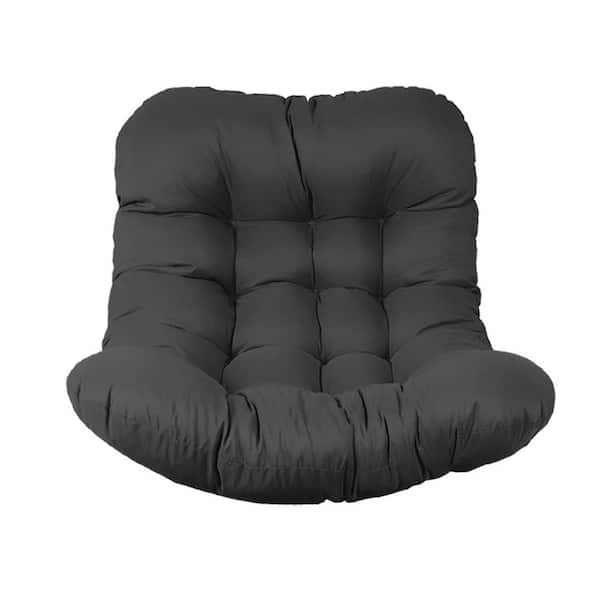 Outdoor Egg Chair Cushion, Waterproof Wicker Hanging Chair Cushion, 7.9" Thick Replacement Pad (Dark Gray)