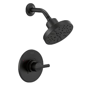 Nicoli Single-Handle 5-Spray Shower Faucet with H2OKinetic Technology in Matte Black (Valve Included)