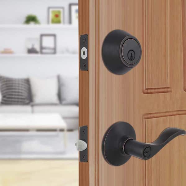 Naples Aged Bronze Combo Pack with Single Cylinder Deadbolt