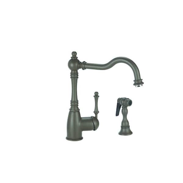 Blanco Grace Single-Handle Standard Kitchen Faucet with Side Sprayer in Cafe Brown