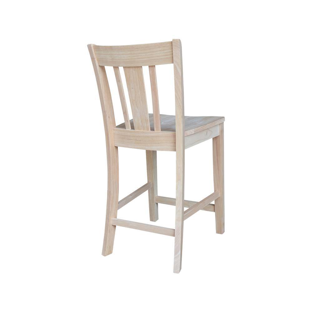 San Remo Unfinished Wood Counter Height Stool