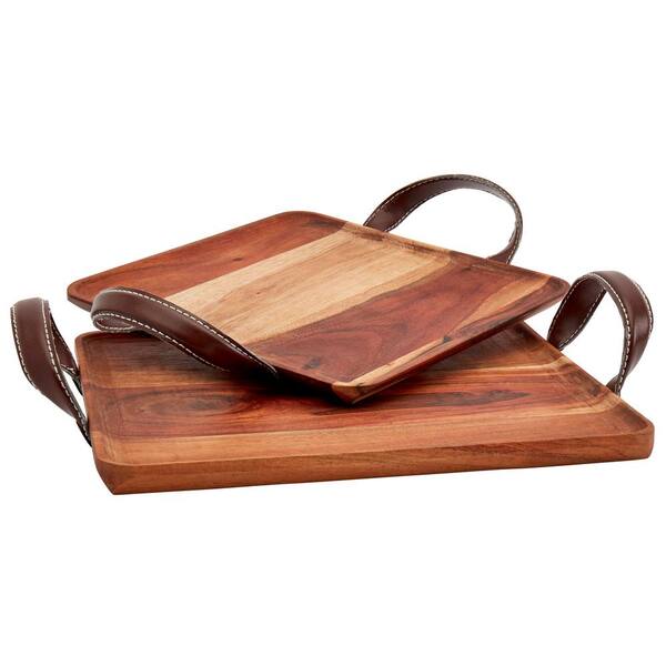 Mason Craft And More 13 5 X11 Berkley, Leather Serving Trays